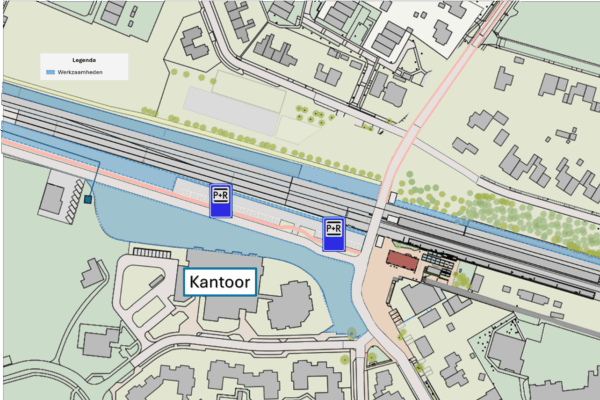 Spooronderdoorgang werkterrein Fase 1