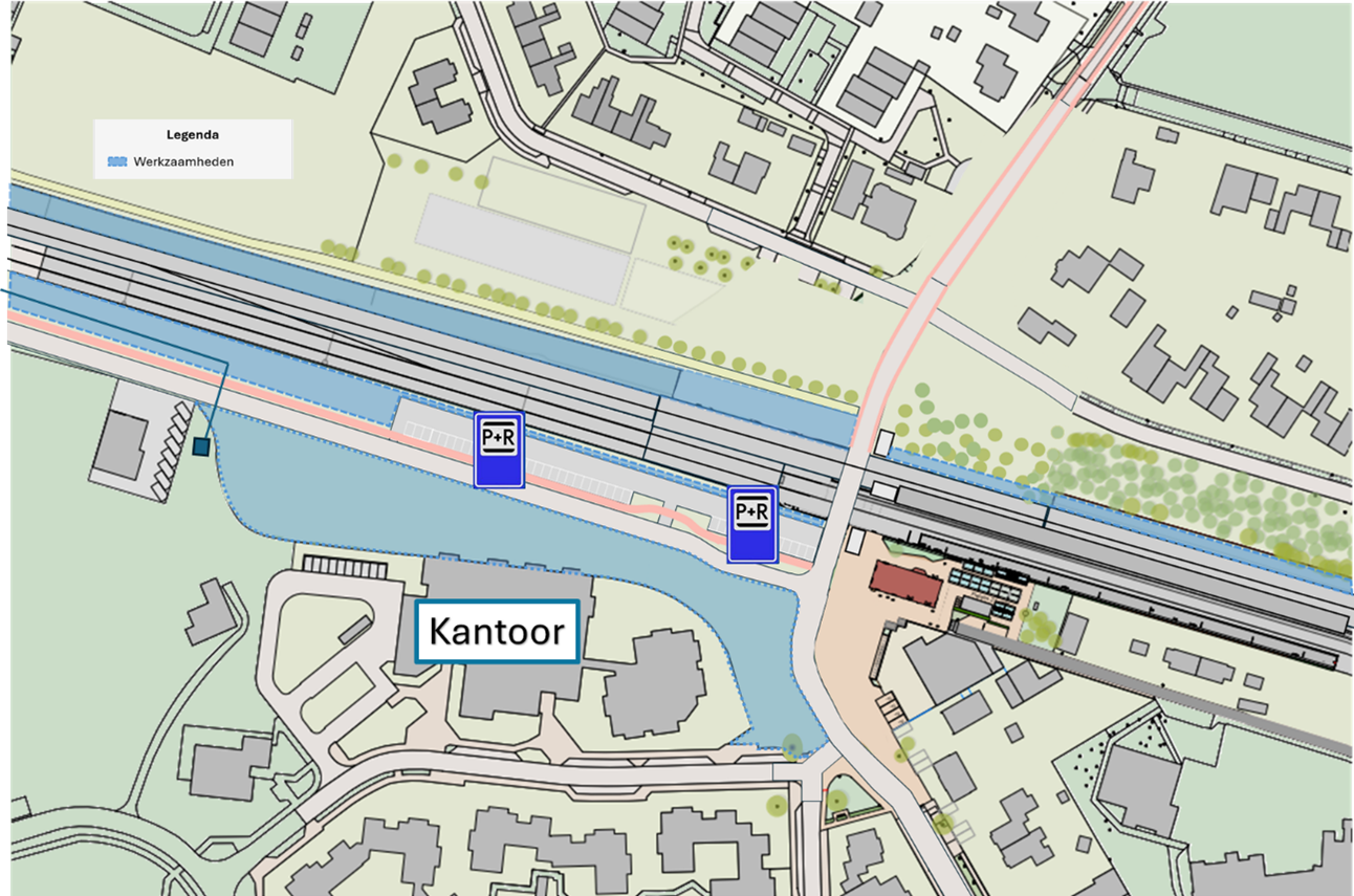 Spooronderdoorgang werkterrein Fase 1
